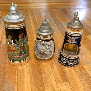 lot of 3 German beer mugs